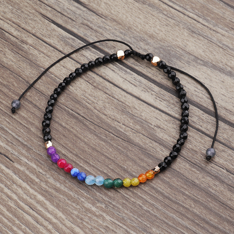 7 Chakras Colored Stones Bracelet