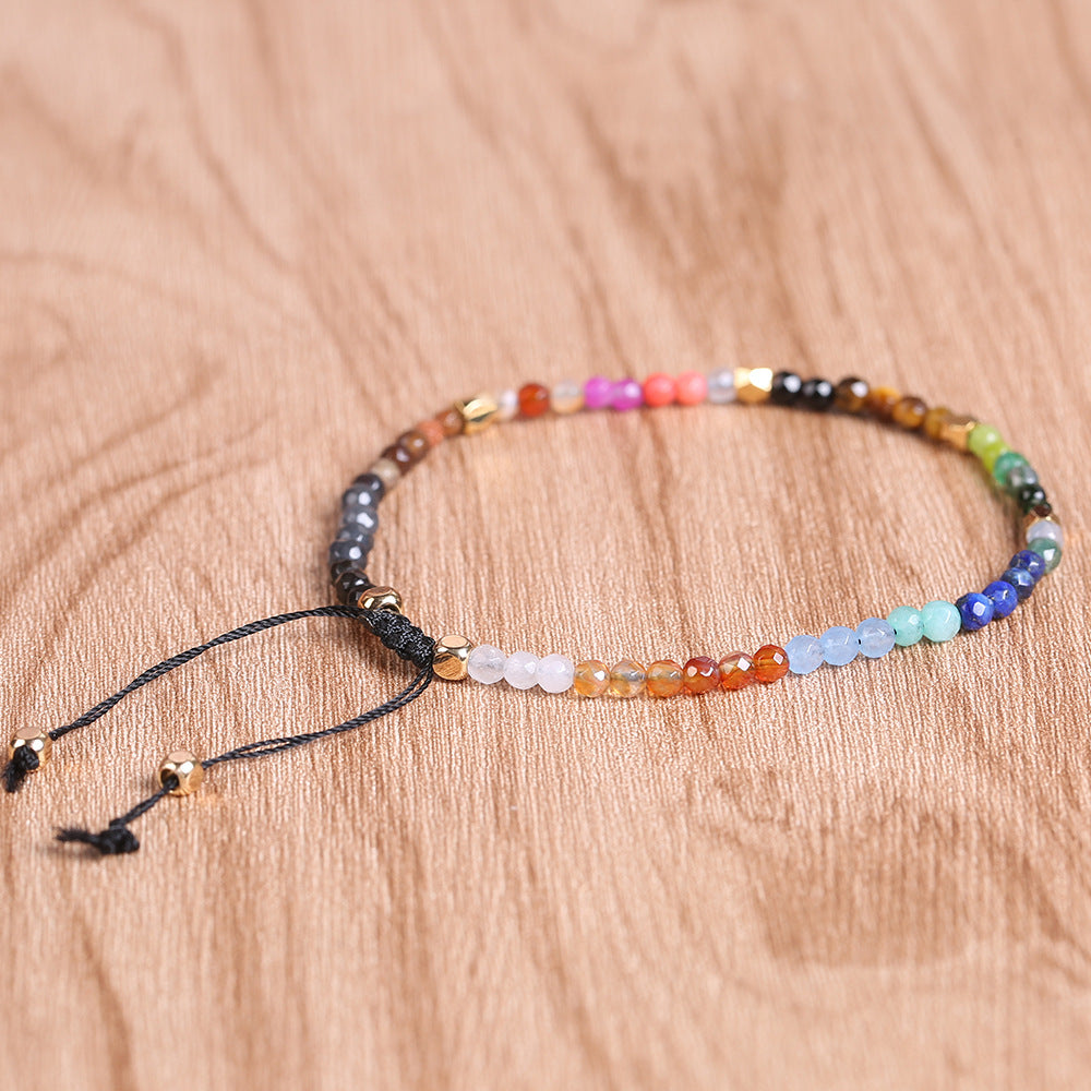 7 Chakras Colored Stones Bracelet